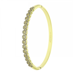 14K BRANSOLETK POZŁACANA 57/4,5 MM BRYLANTOWY BANGLE XUPING 89134