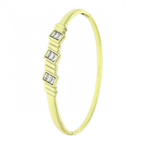 14K BRANSOLETK POZŁACANA 60/8,5 MM BRYLANTOWY BANGLE XUPING 89135