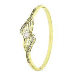14K BRANSOLETK POZŁACANA 57/14 MM BRYLANTOWY BANGLE XUPING 89136