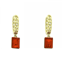 14K KOLCZYKI POZŁACANE 26/7 MM SIAM CRYSTAL XUPING 89149