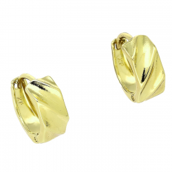 14K KOLCZYKI POZŁACANE 13/6 MM ZŁOTE KÓŁKA XUPING 89153
