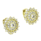 14K KOLCZYKI POZŁACANE 13 MM BRYLANTOWE SŁONECZKO XUPING 89161