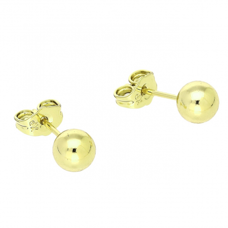 14K KOLCZYKI POZŁACANE 6 MM ZŁOTE KULE XUPING 89196