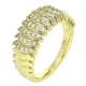 14K PIERŚCIONEK POZŁACANY 8 MM ELEGANCKI Z BRYLANCIKAMI XUPING 89201