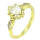 14K PIERŚCIONEK POZŁACANY 11 MM BRYLANTOWA ELEGANCJA XUPING 89219