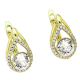 14k KOLCZYKI POZŁACANE 17/10 MM CRYSTAL XUPING 89233