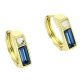 14k KOLCZYKI POZŁACANE 16/5 MM SAPPHIRE CRYSTAL XUPING 89234