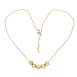 CELEBRYTKA POZŁACANA 46+3 CM DIAMENTOWANE KULKI XUPING 89246