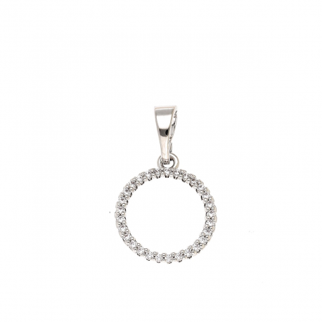 ZAWIESZKA PLATYNOWANA 19/12 MM BRYLANTOWA KARMA XUPING 89250