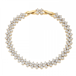 BRANSOLETKA POZŁACANA 19-17 CM 7 MM BRYLANTOWA ELEGANCJA XUPING 89260