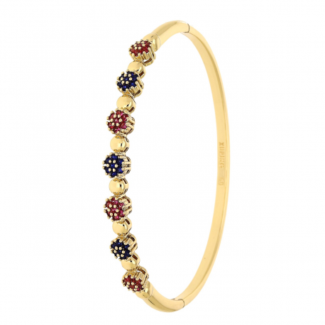 BRANSOLETKA POZŁACANA 60/5,5 MM KOLOROWY BANGLE XUPING 89266