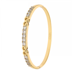 BRANSOLETKA POZŁACANA 60/4,5 MM BRYLANTOWY BANGLE XUPING 89267