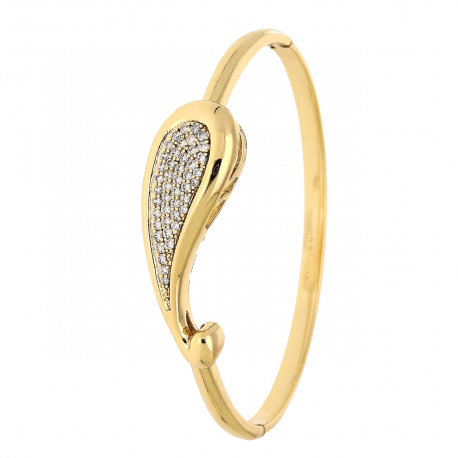 BRANSOLETKA POZŁACANA 60/14 MM BRYLANTOWY BANGLE XUPING 89268