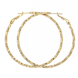 KOLCZYKI POZŁACANE 50/2 MM ZŁOTE KOŁA XUPING 89289