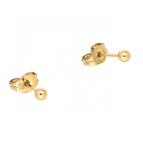 KOLCZYKI POZŁACANE 3 MM ZŁOTA KULKA XUPING 89334
