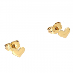 KOLCZYKI POZŁACANE 4,5/6 MM ZŁOTE SERDUSZKO XUPING 89336