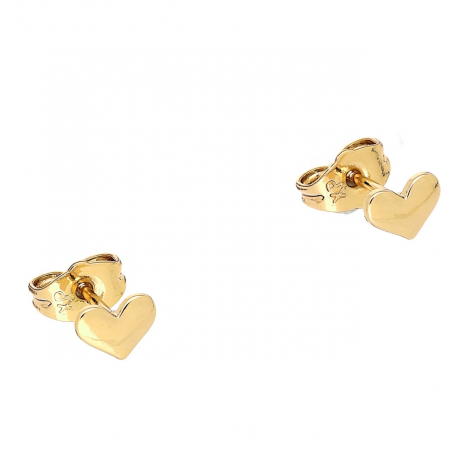 KOLCZYKI POZŁACANE 4,5/6 MM ZŁOTE SERDUSZKO XUPING 89336
