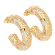 KOLCZYKI POZŁACANE ABS 33/8 MM KOŁA EMALIA XUPING 89355