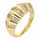 PIERŚCIONEK POZŁACANY 9 MM BRYLANTOWA ELEGANCJA XUPING 89364