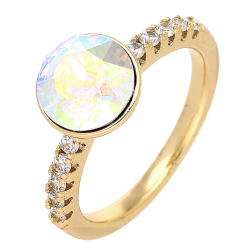 PIERŚCIONEK POZŁACANY 9 MM AB CRYSTAL XUPING 89401