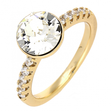 PIERŚCIONEK POZŁACANY 9 MM CRYSTAL XUPING 89402