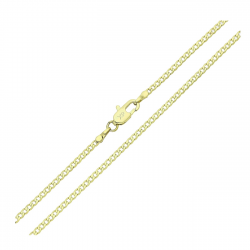 14K ŁAŃCUSZEK POZŁACANY 45 CM 2 MM PANCERKA XUPING 89521