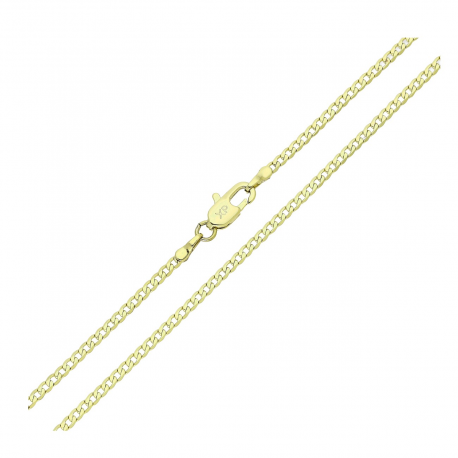 14K ŁAŃCUSZEK POZŁACANY 45 CM 2 MM PANCERKA XUPING 89521