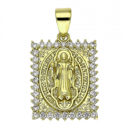 14K ZAWIESZKA POZŁACANA 31/18 MM MEDALIK XUPING 89528