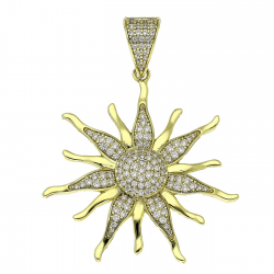 14K ZAWIESZKA POZŁACANA 53/40 MM SŁONECZKO XUPING 89531