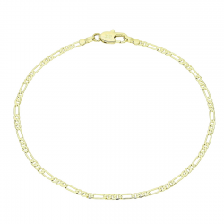 14K BRANSOLETKA POZŁACANA 19 CM 2 MM FIGARO XUPING 89539