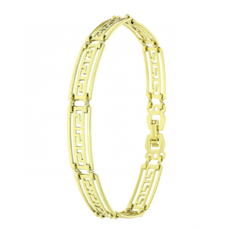 14K BRANSOLETKA POZŁACANA 19,5 CM 8 MM GRECKA XUPING 89540