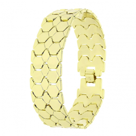 14K BRANSOLETKA POZŁACANA 21 CM 21 MM SAMO ZŁOTO XUPING 89541