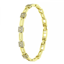 14K BRANSOLETKA POZŁACANA 18,5-17 CM 6 MM ELEGANCE XUPING 89550