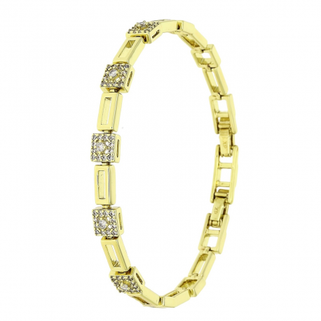 14K BRANSOLETKA POZŁACANA 18,5-17 CM 6 MM ELEGANCE XUPING 89550
