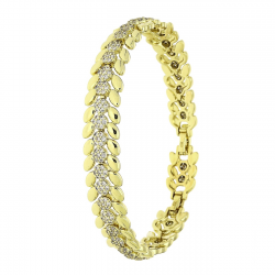 14K BRANSOLETKA POZŁACANA 19-17 CM 11 MM LUXURY XUPING 89555