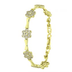 14K BRANSOLETKA POZŁACANA 19,5-18 CM 10 MM ELEGANCE XUPING 89557