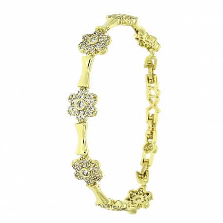14K BRANSOLETKA POZŁACANA 19,5-18 CM 10 MM ELEGANCE XUPING 89557