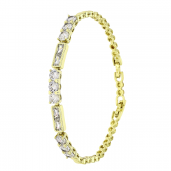 14K BRANSOLETKA POZŁACANA 18,5-17 CM 4,5 MM ELEGANCE XUPING 89559