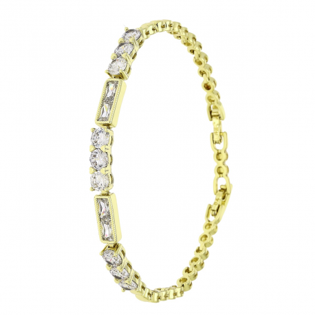 14K BRANSOLETKA POZŁACANA 18,5-17 CM 4,5 MM ELEGANCE XUPING 89559