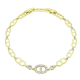 14K BRANSOLETKA POZŁACANA 19-17 CM 8 MM ELEGANCE XUPING 89560