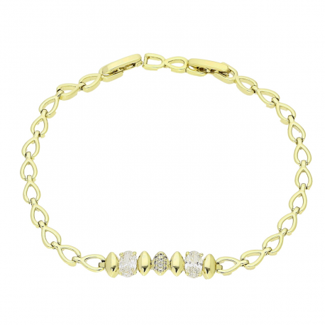 14K BRANSOLETKA POZŁACANA 19-17,5 CM 6 MM ELEGANCE XUPING 89561