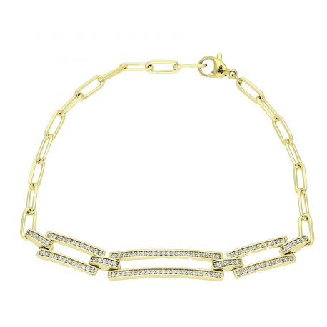 14K BRANSOLETKA POZŁACANA MAX 20 CM 7 MM ELEGANCE XUPING 89563