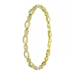 14K BRANSOLETKA POZŁACANA 19-17 CM 5 MM INFINITI XUPING 89564
