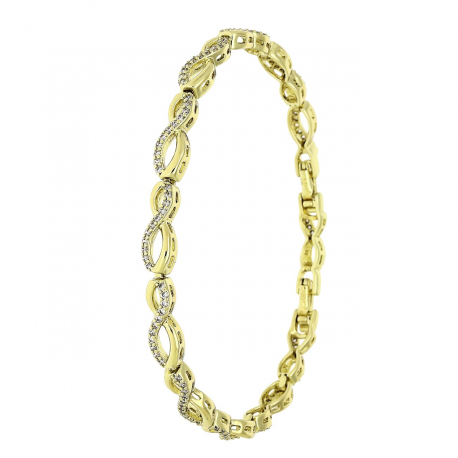 14K BRANSOLETKA POZŁACANA 19-17 CM 5 MM INFINITI XUPING 89564