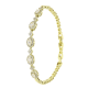 14K BRANSOLETKA POZŁACANA 19-17 CM 6 MM BRYLANTOWE MARKIZKI XUPING 89565