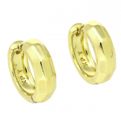 14K KOLCZYKI POZŁACANE 17/6 MM ZŁOTE KÓŁKA XUPING 89569