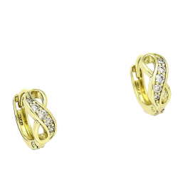 14K KOLCZYKI POZŁACANE 11/4 MM MALUSZKI INFINITI XUPING 89575