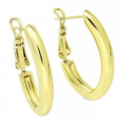 14K KOLCZYKI POZŁACANE 27/4 MM ZŁOTE TRADYCYJNE XUPING 89578