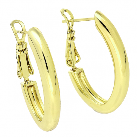 14K KOLCZYKI POZŁACANE 27/4 MM ZŁOTE TRADYCYJNE XUPING 89578