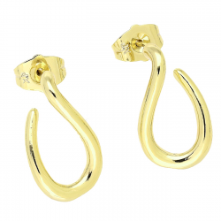 14K KOLCZYKI POZŁACANE 20/11 MM SAMO ZŁOTO XUPING 89587